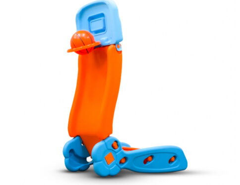 KIDS AND PLAY 2 in 1 Slide to Basketball with Ball & Pump