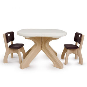 KIDS AND TOYS 2 SEATER TABLE & CHAIR SET FOR KIDS TO STUDY, 2-8 YEARS.(MULTICOLOR)